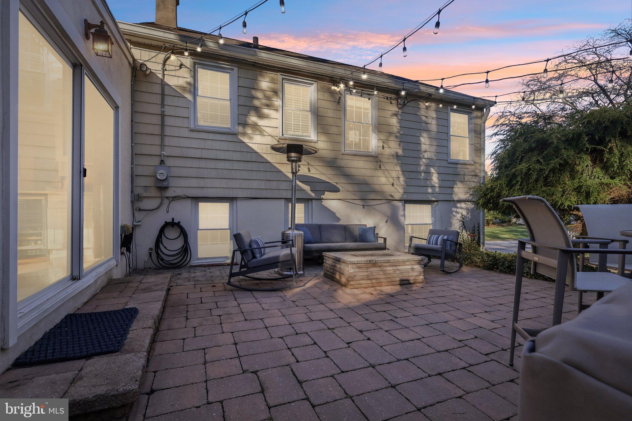 284 Croton Road Wayne, PA 19087 - Photo 35 of 48 Charming patio with evening ambiance.