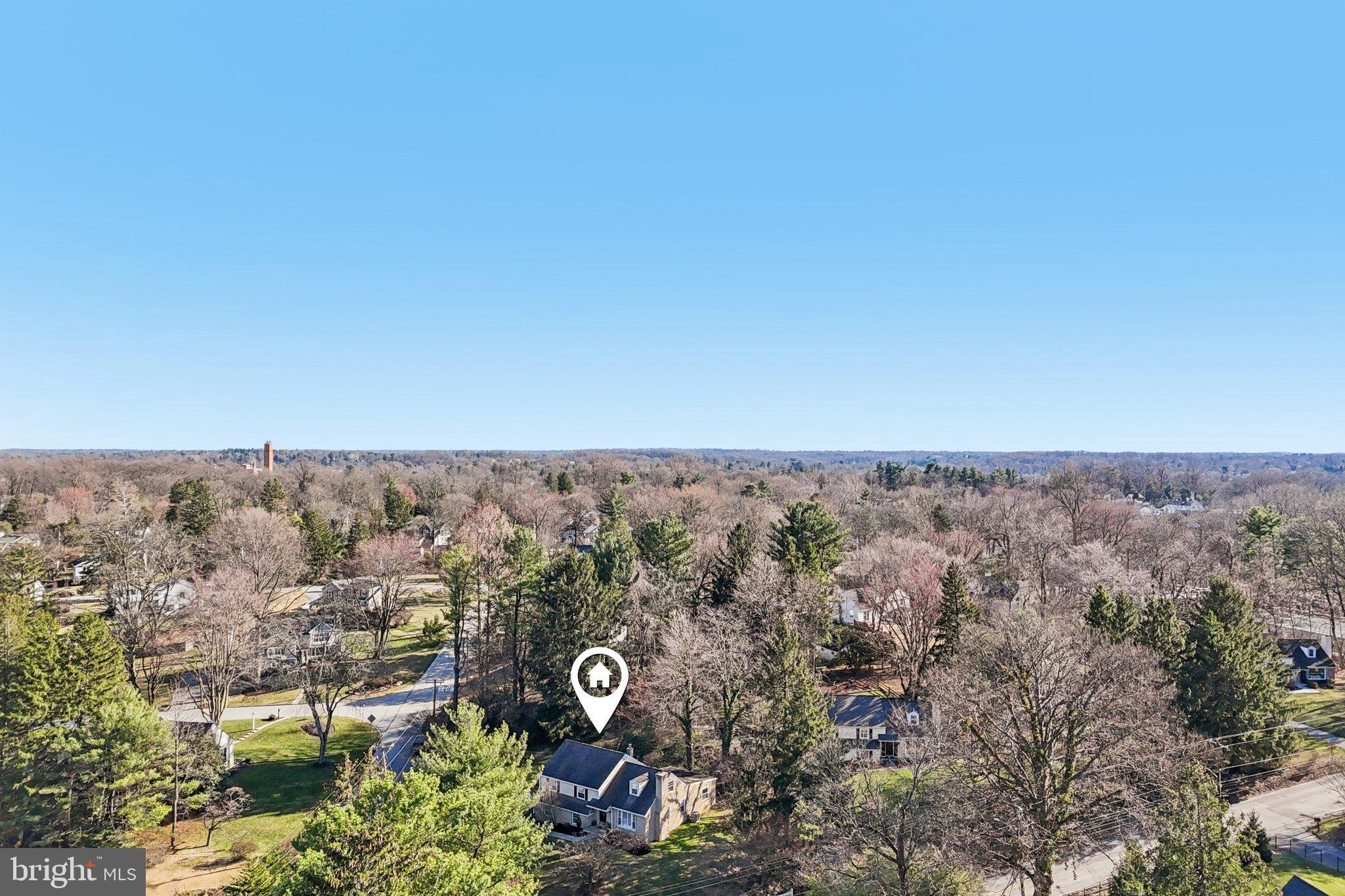 284 Croton Road Wayne, PA 19087 - Photo 41 of 48 Scenic aerial view of a tranquil neighborhood.