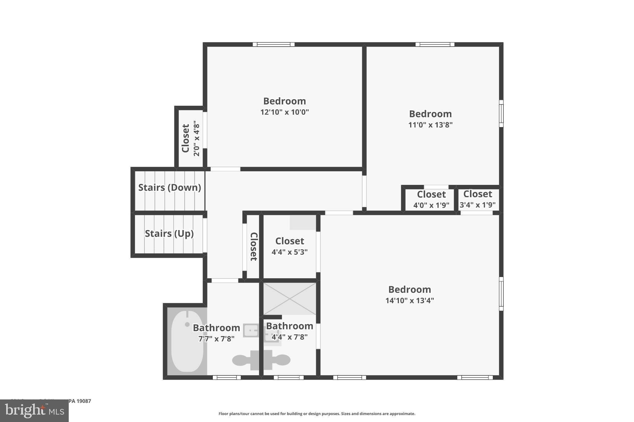 284 Croton Road Wayne, PA 19087 - Photo 45 of 48 Upper level floor plan.