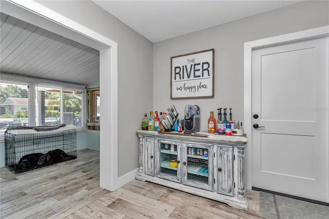 a room with furniture and a window