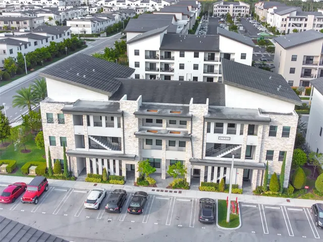 a front view of a building with street view