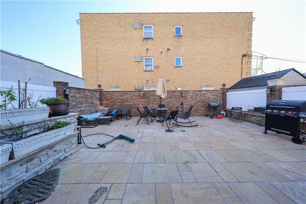 468 Ave Y Brooklyn, NY 11223 - Photo 10 of 47 a view of terrace with seating area and barbeque oven