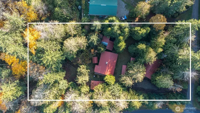 an aerial view of house with outdoor space