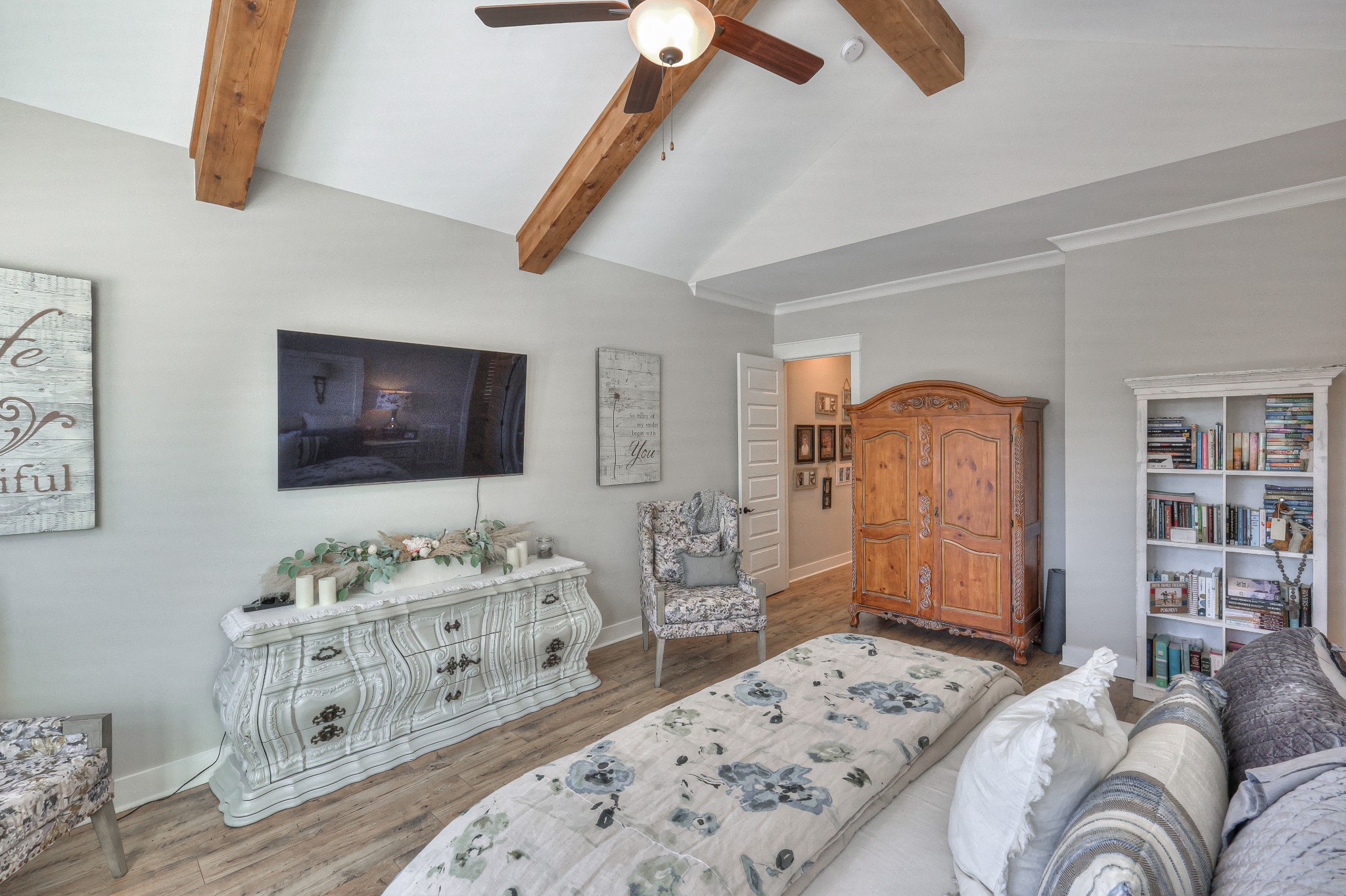 7760 Thayer Road Nolensville, TN 37135 - Photo 27 of 58 a bedroom with furniture and wooden floor