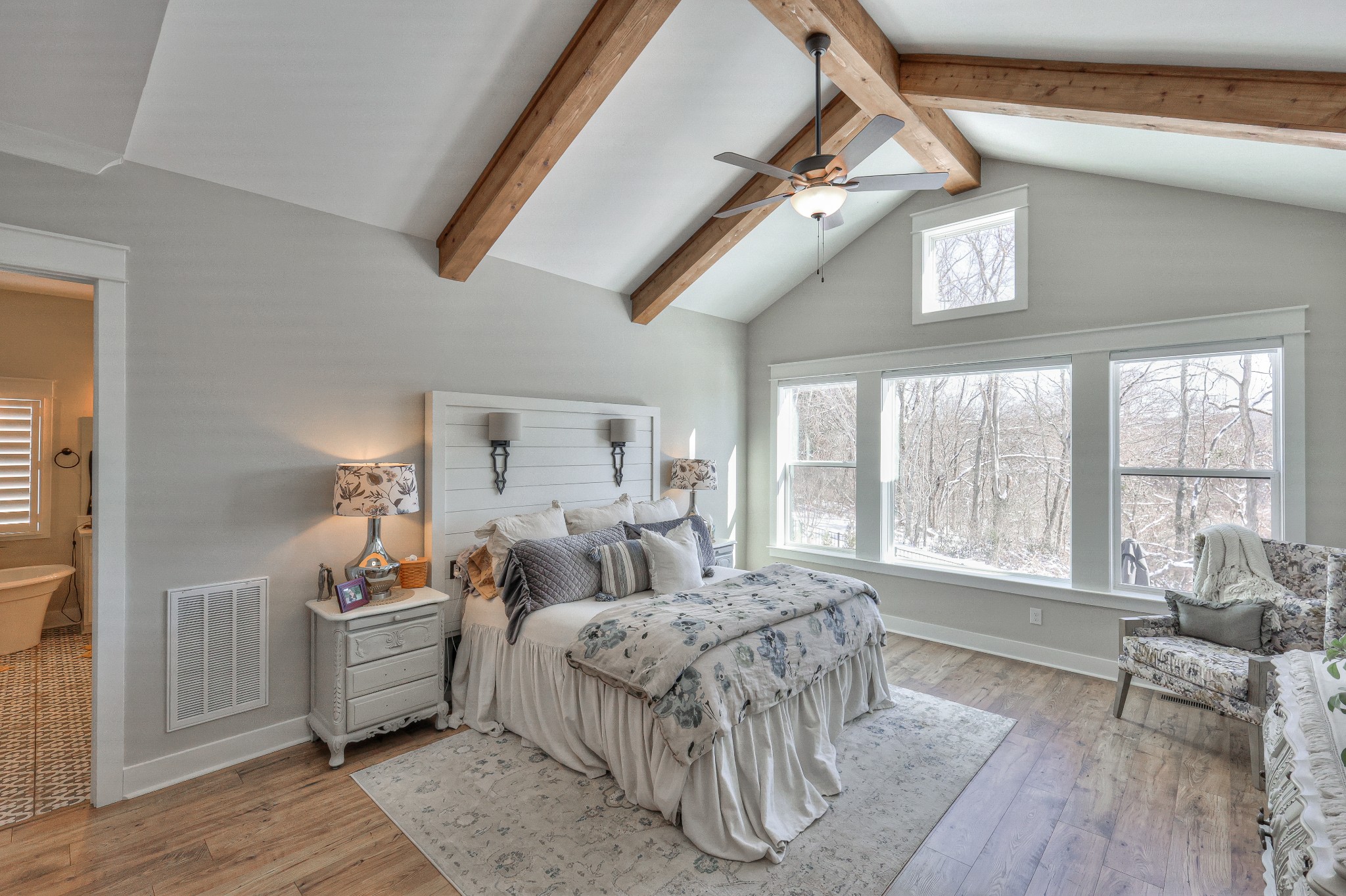 7760 Thayer Road Nolensville, TN 37135 - Photo 28 of 58 a bedroom with furniture and a large window