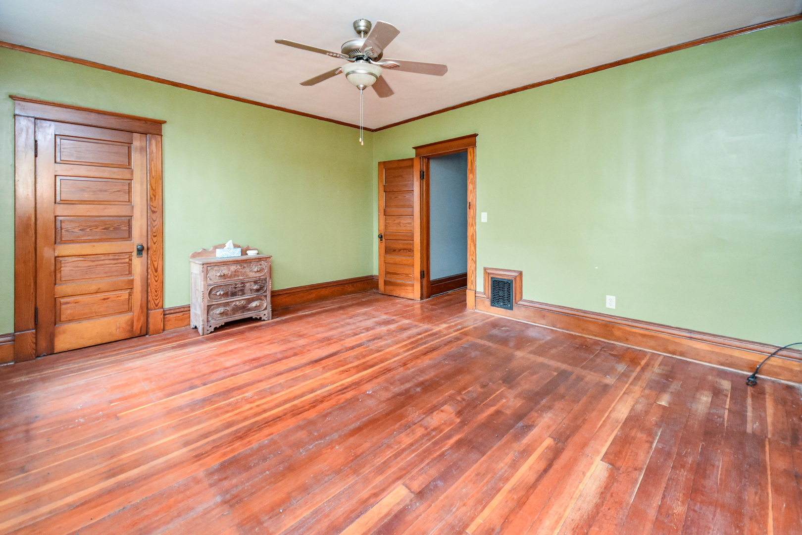 413 North 3rd Street Dunlap, IL 61525 - Photo 33 of 41 a view of empty room with wooden floor and fan