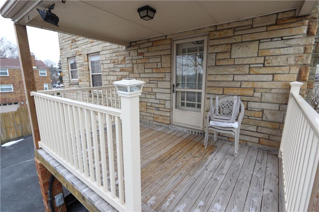 511 Bower Hill Road Pittsburgh, PA 15228 - Photo 19 of 25 Covered Deck with New Railing-Accessed from Living Room