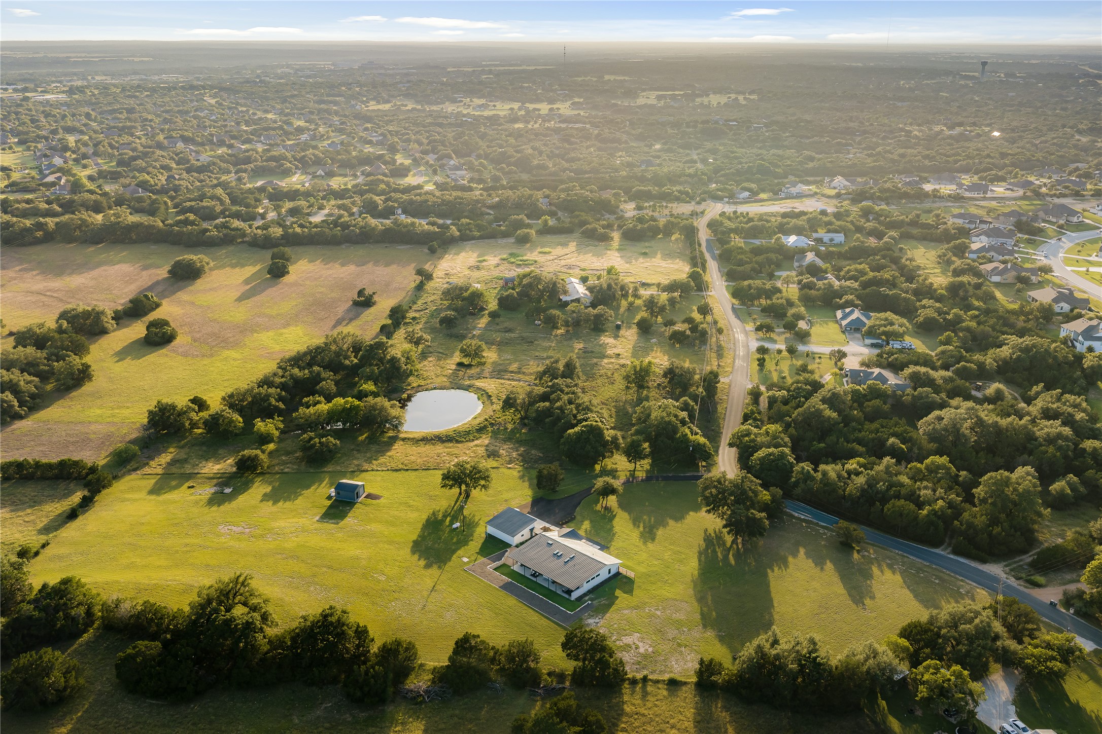 402 Rolling Hills Road Liberty Hill, TX 78642 - Photo 2 of 40 Aerial view showing the expansive private lot