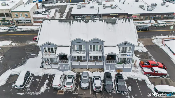 a view of a city that has lots of stuff and plants