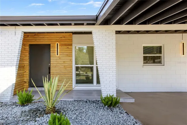 a view of a door of the house