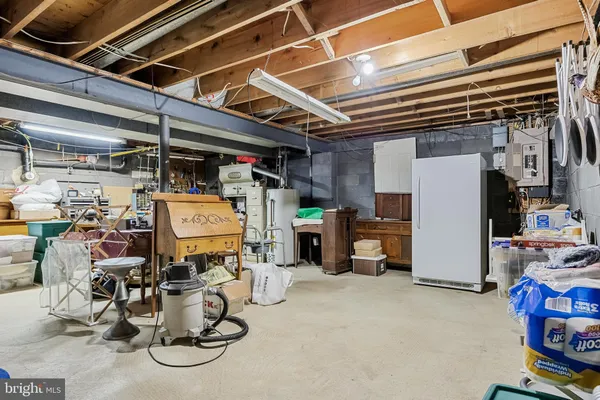 a view of a storage room with utility room