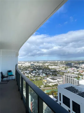 a view of city with balcony
