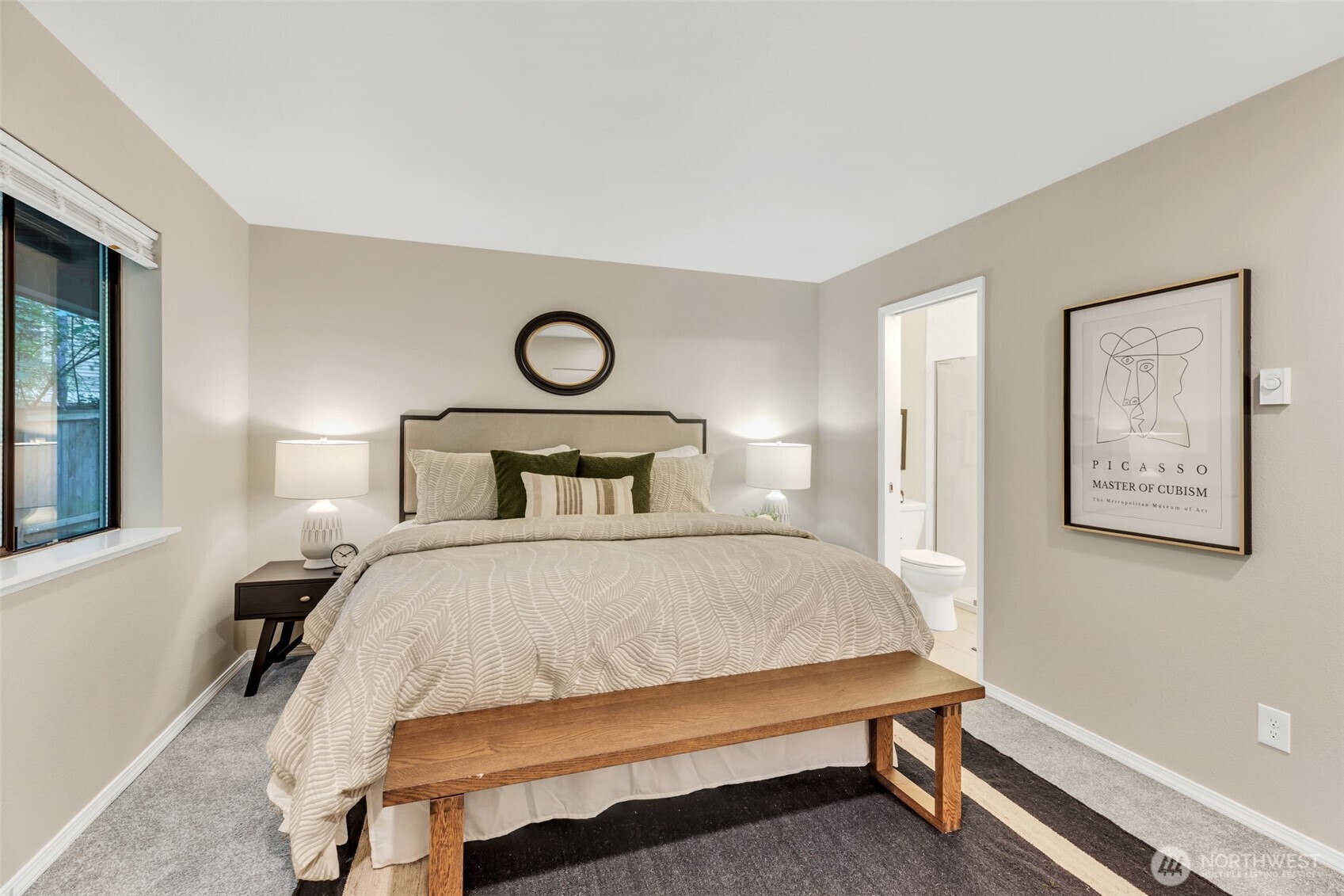 9009 Avondale Road Northeast, Unit D107 Redmond, WA 98052 - Photo 17 of 34 a bedroom with a bed and window