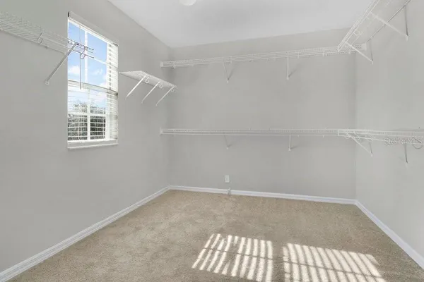 an empty room with a window