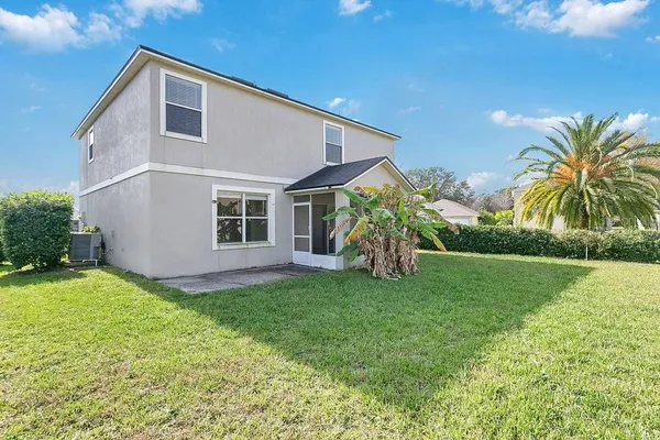 a house view with a garden space