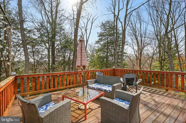 a view of an outdoor space and a swimming pool