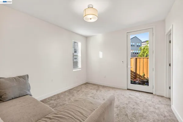 a view of an empty room and window