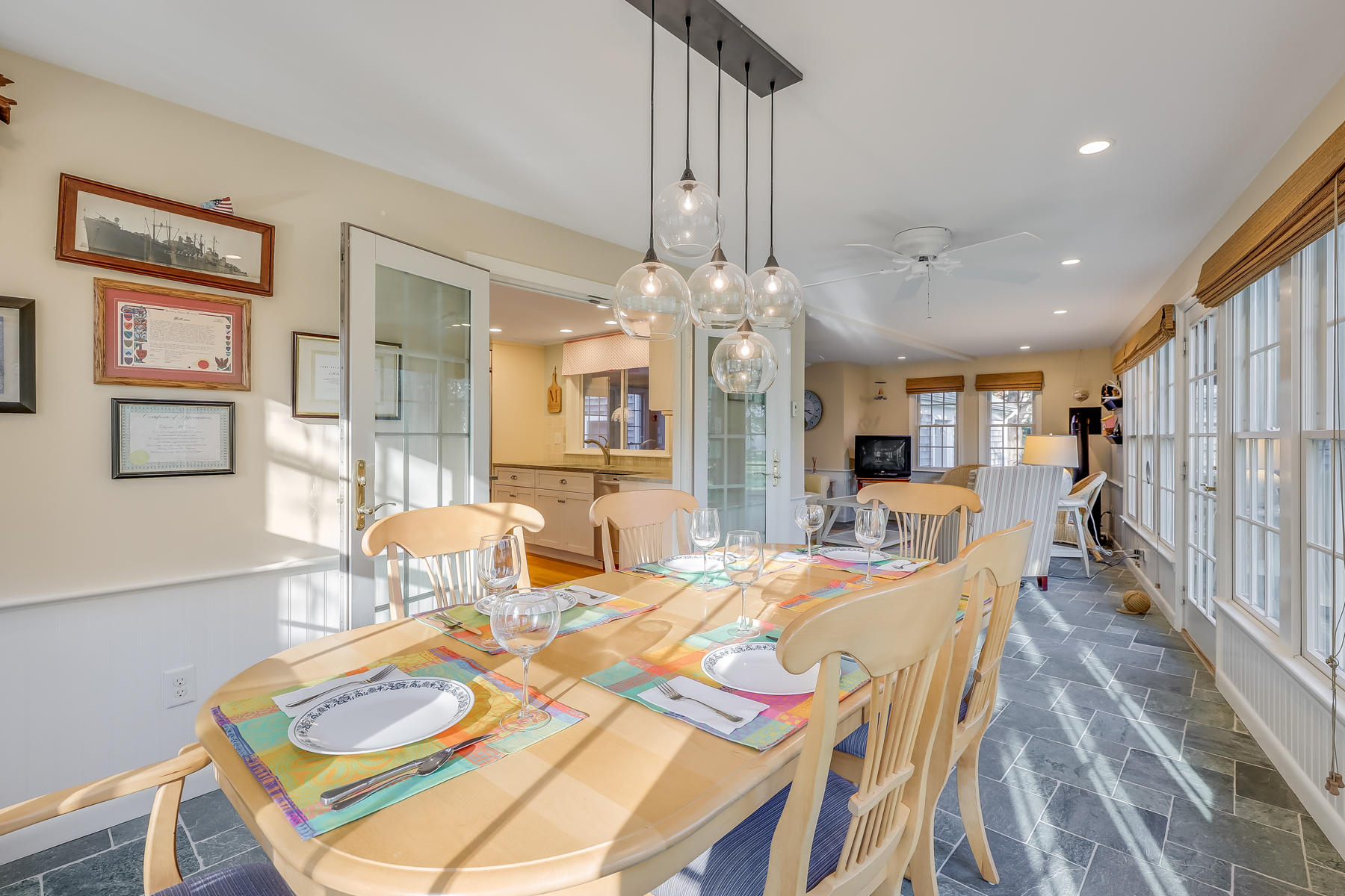 280 Bridge Road Eastham, MA 02642 - Photo 16 of 42 Walls of glass & Slate floors