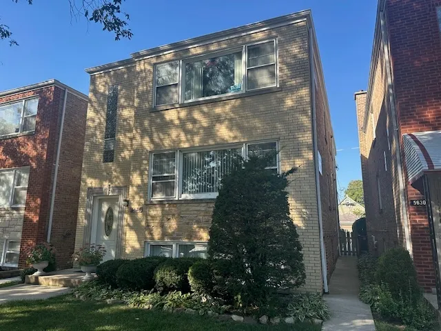 a front view of a building