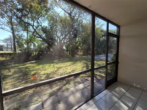 a view of backyard from a window