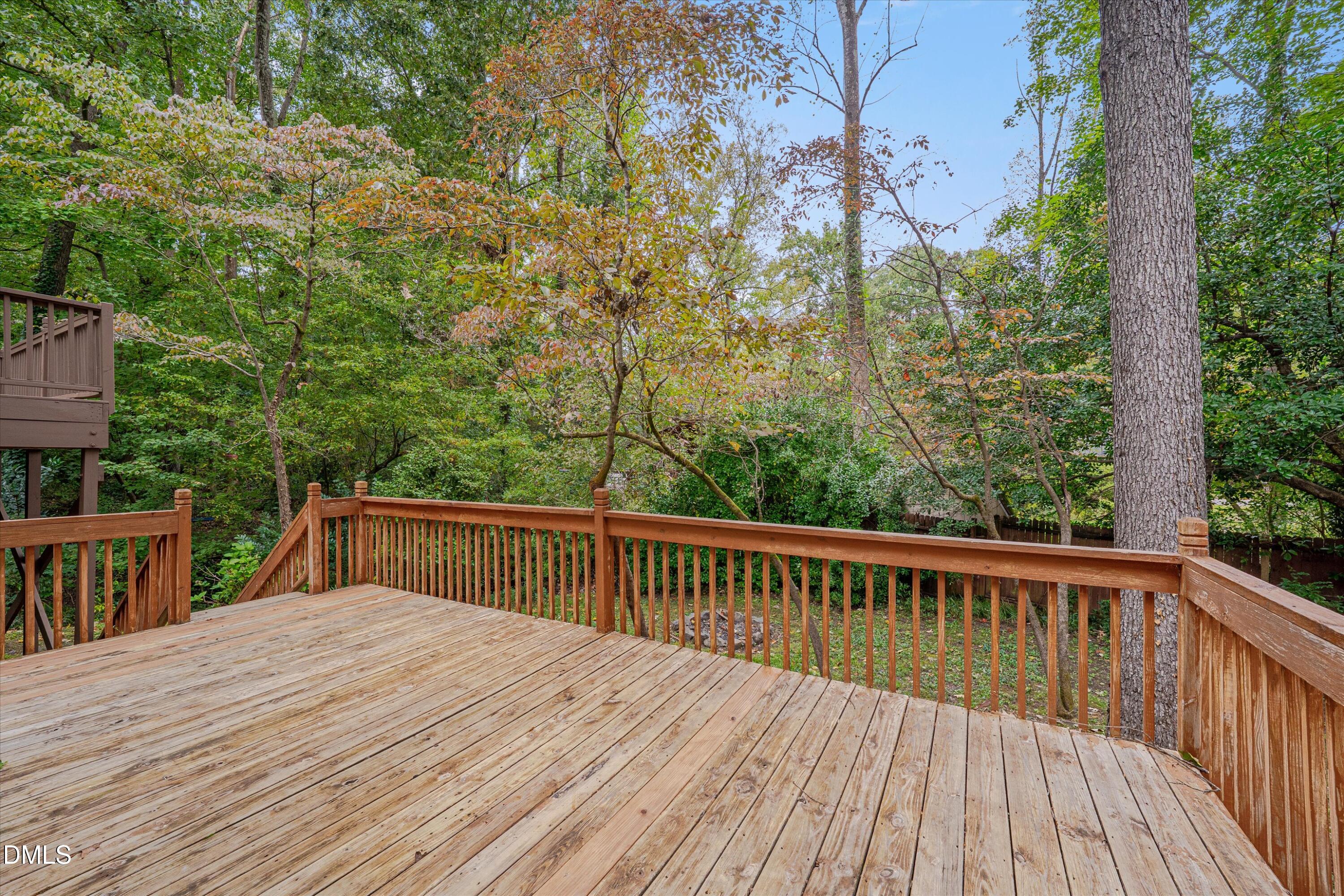 1617 Shawnee Street Durham, NC 27701 - Photo 45 of 56 a view of balcony with wooden floor and fence