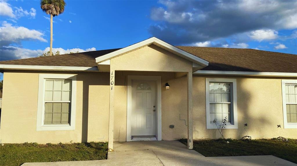 a front view of a house