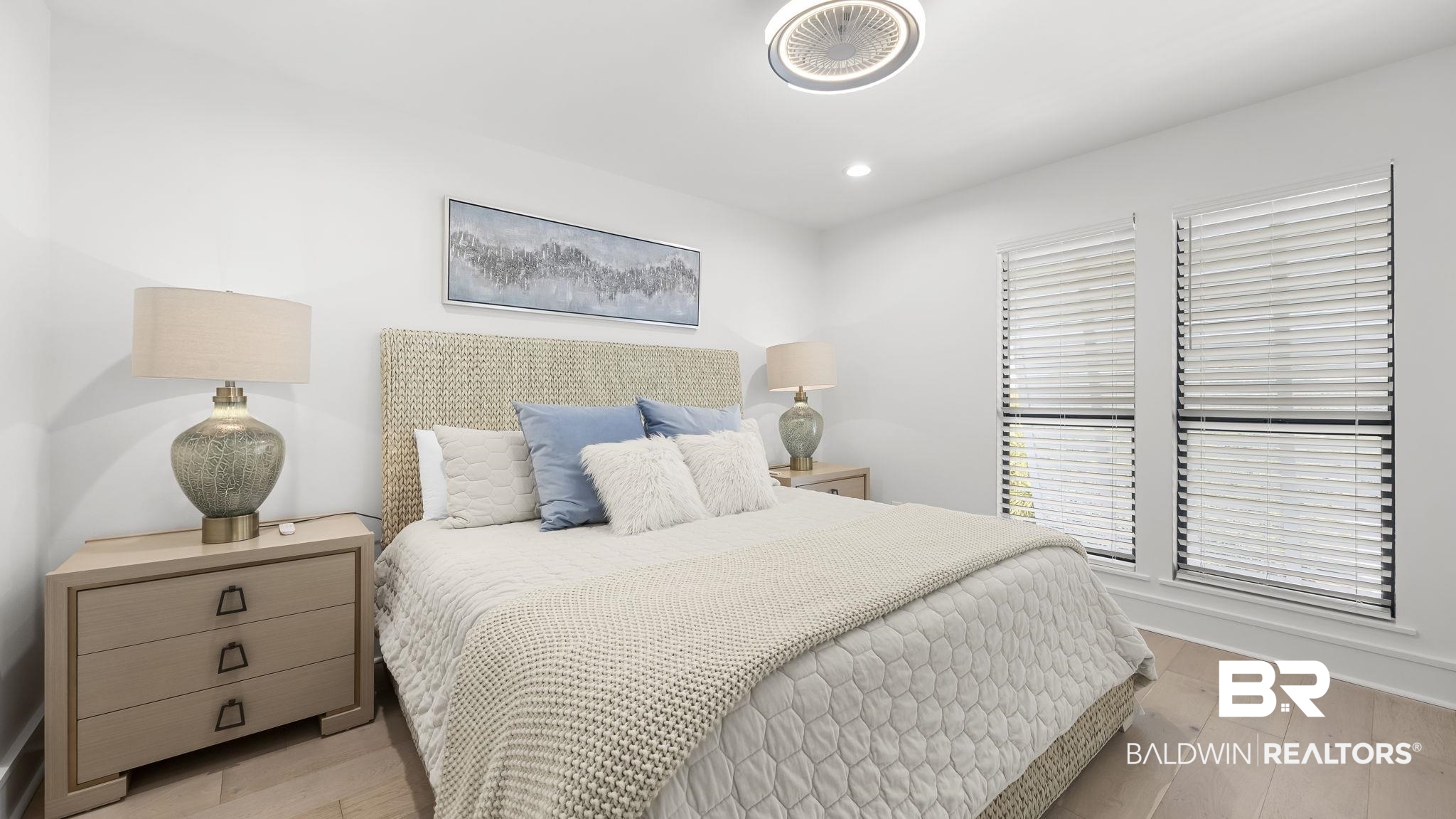 30194 River Road Orange Beach, AL 36561 - Photo 18 of 45 Bedroom featuring light wood-style flooring and recessed lighting