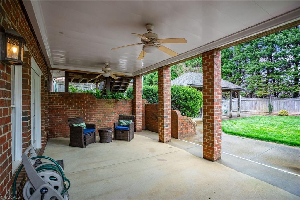 133 Windrush Road Winston-Salem, NC 27106 - Photo 35 of 50 From Playroom - walk out to a Covered Patio