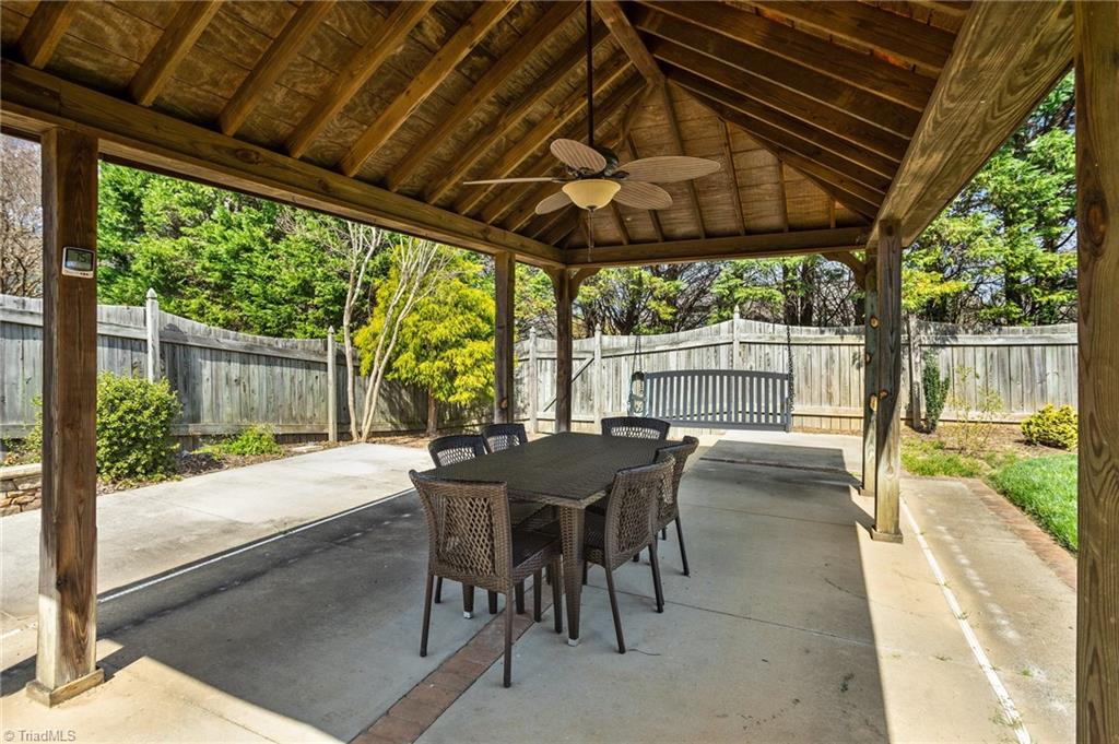 133 Windrush Road Winston-Salem, NC 27106 - Photo 37 of 50 Pergola in Backyard for Entertaining in shade
