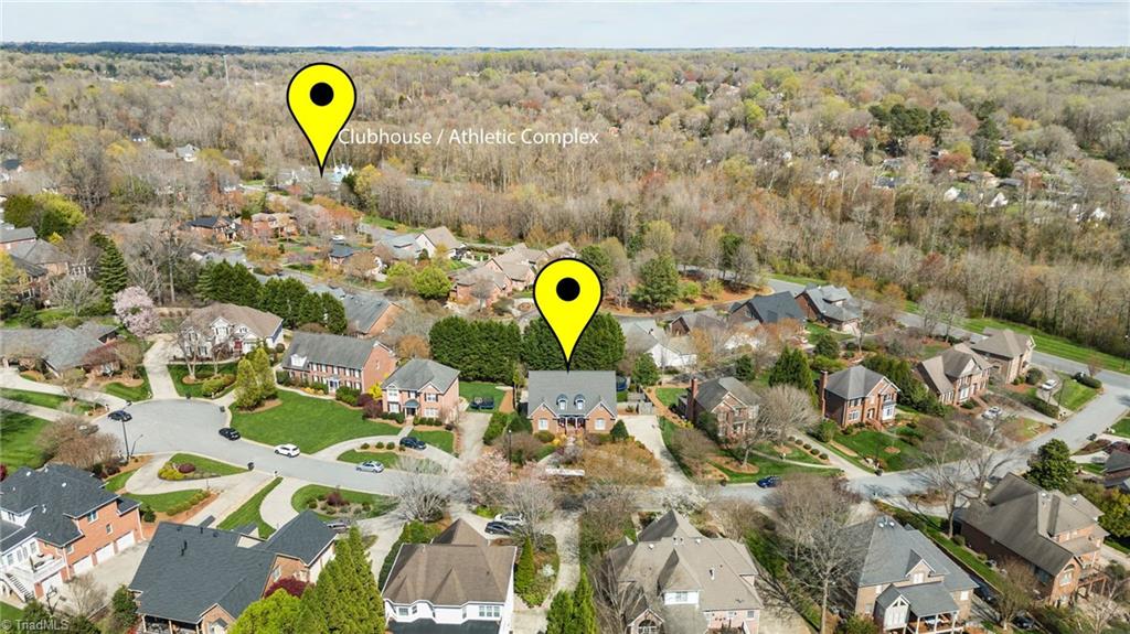 133 Windrush Road Winston-Salem, NC 27106 - Photo 40 of 50 Center Balloon tags Home. Left Balloon tags the Clubhouse and athletic amenities! (.3 miles from home)