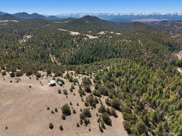 a view of a city with a mountain