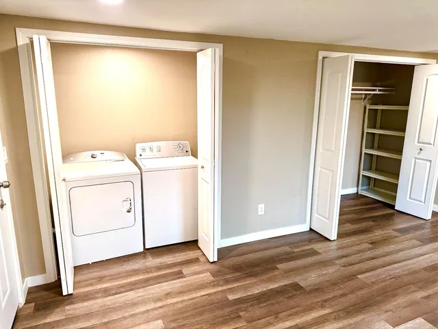 a view of utility room with washer and dryer
