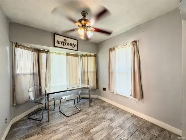 a view of entryway with wooden floor