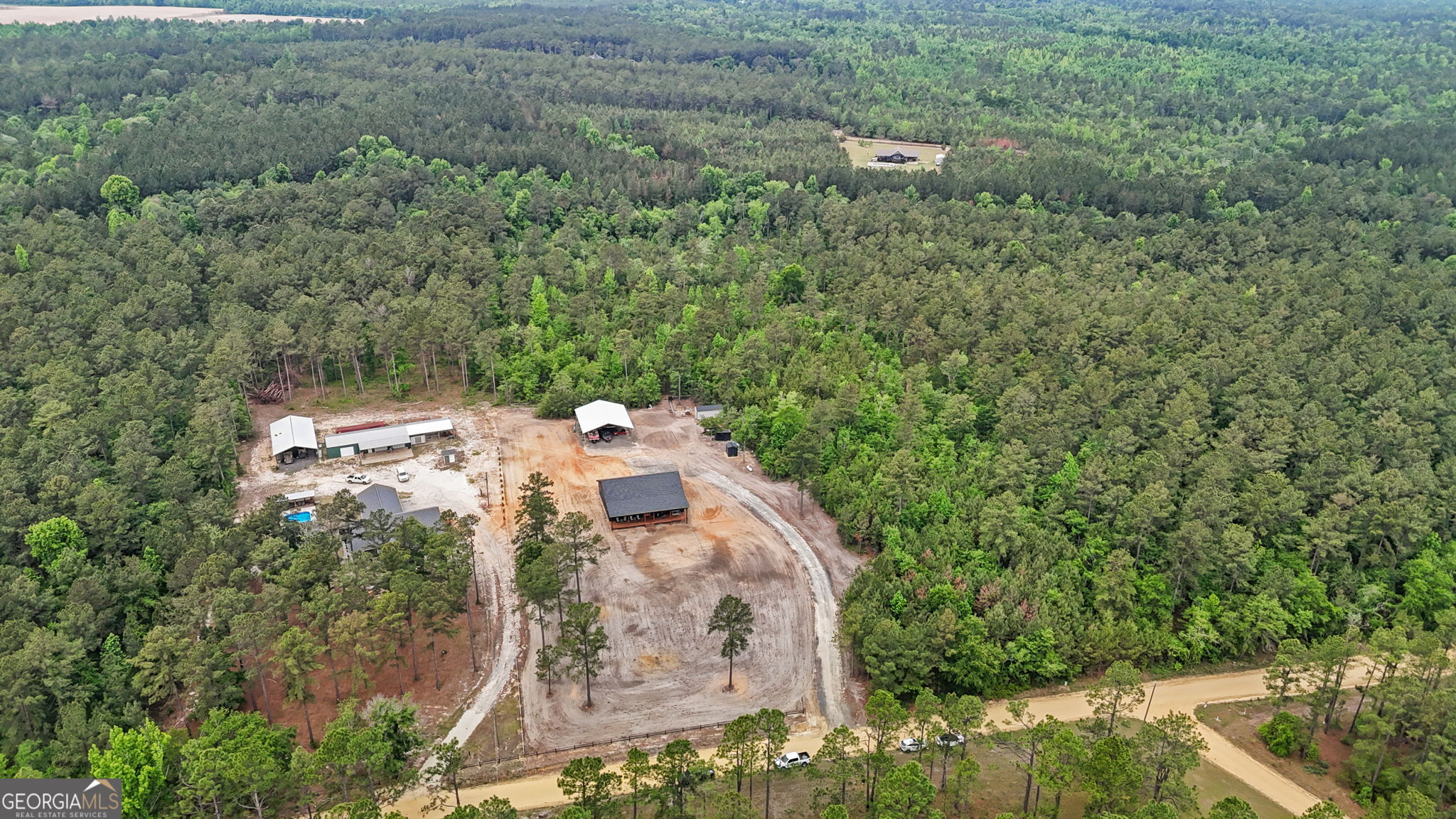51 Prong Road Swainsboro, GA 30401 - Photo 48 of 55 aerial view of a house with a yard