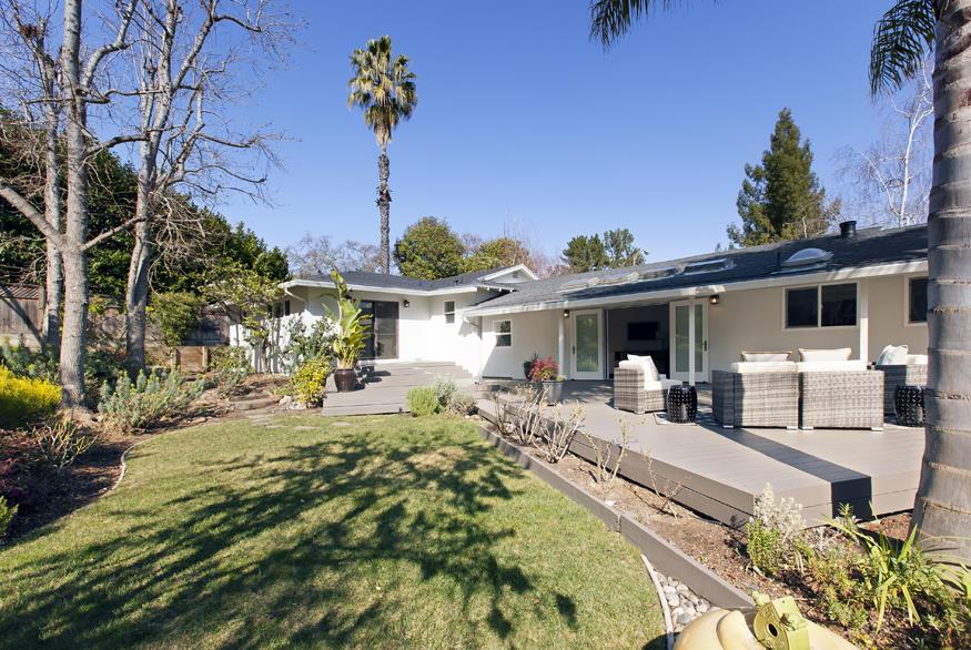 1055 Cascade Drive Menlo Park, CA 94025 - Photo 24 of 24 a front view of a house with garden