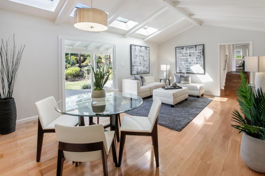 1055 Cascade Drive Menlo Park, CA 94025 - Photo 7 of 24 a view of a dining room with furniture window and wooden floor