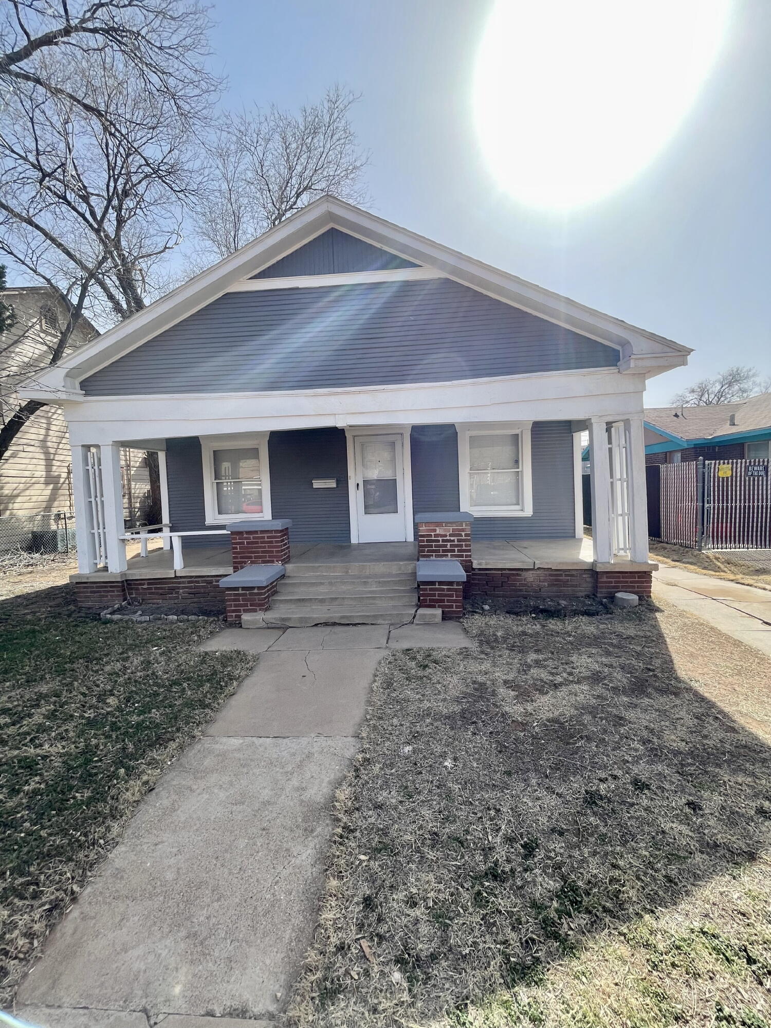 a house view with a outdoor space