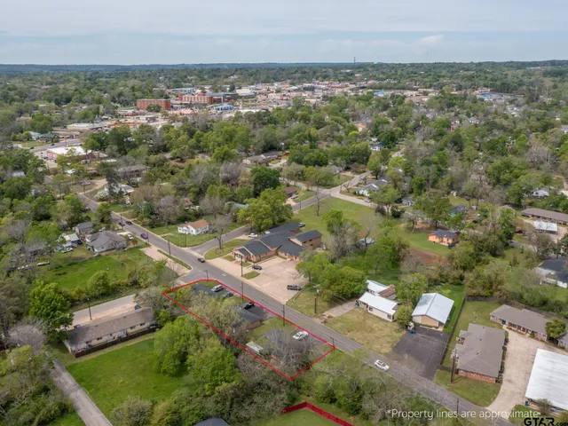an aerial view of multiple house