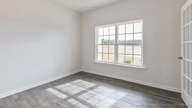 an empty room with a window