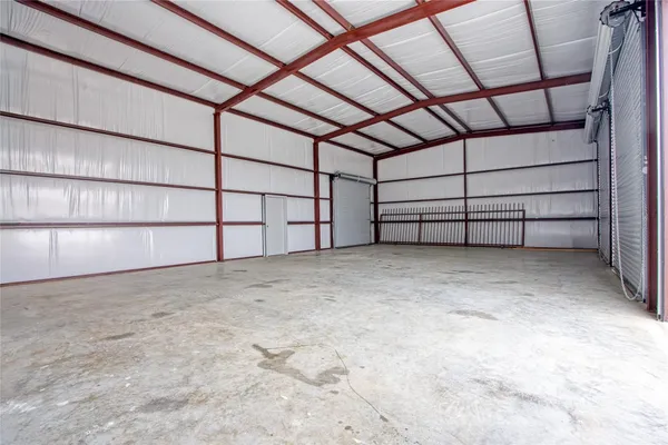 a view of an empty garage