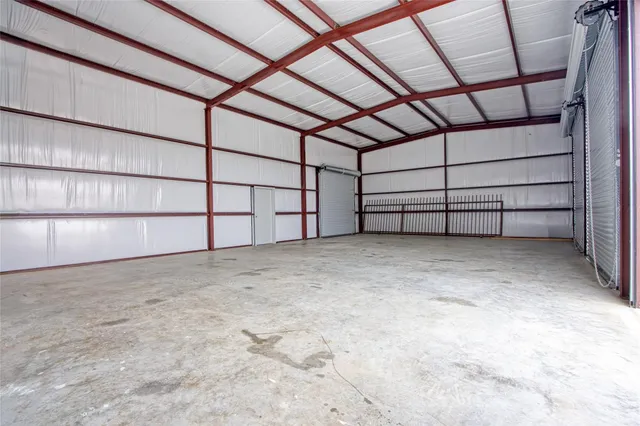 a view of an empty garage