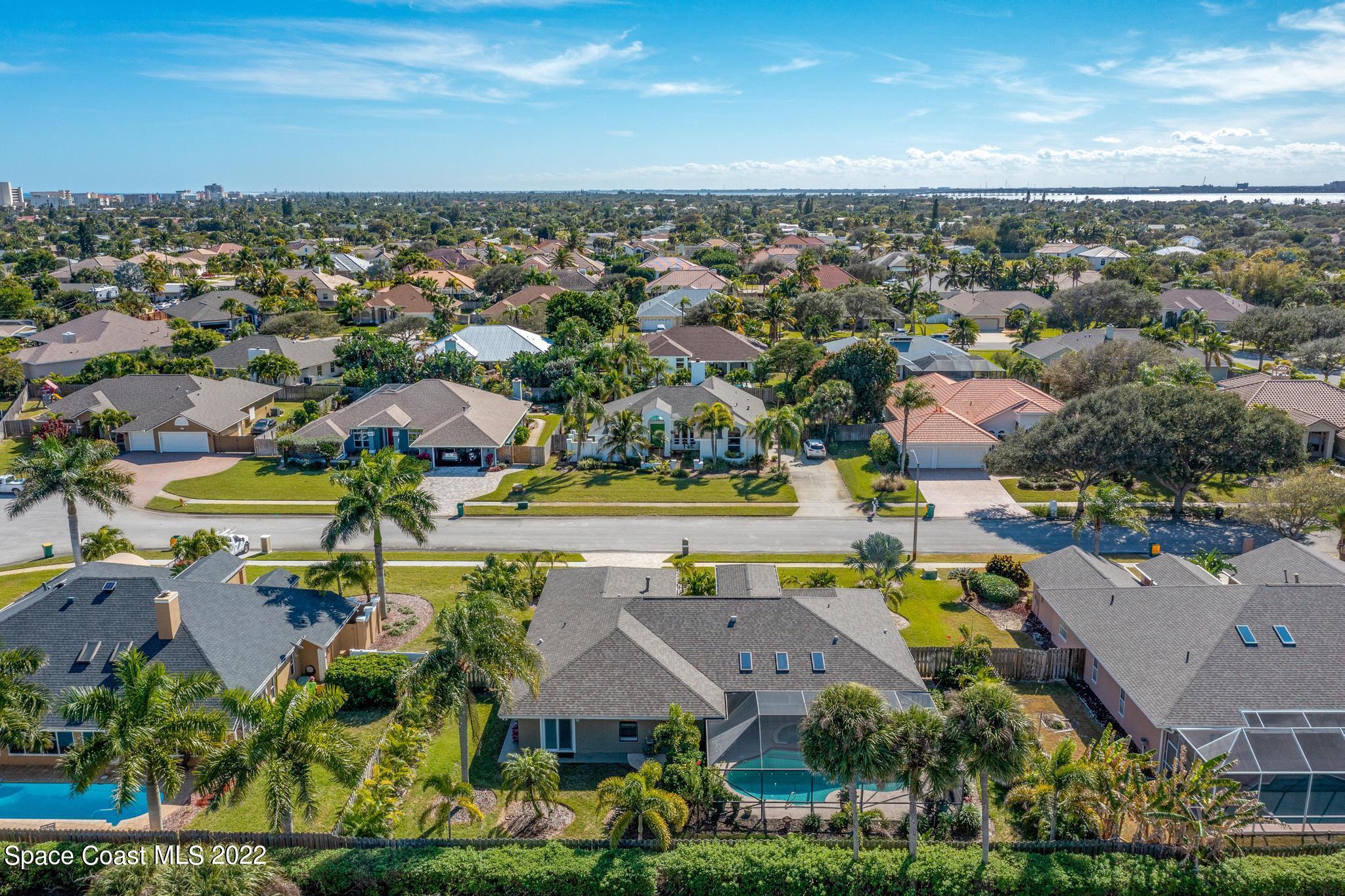 470 Veracruz Boulevard Indialantic, FL 32903 - Photo 20 of 25 an aerial view of residential houses with outdoor space and ocean view