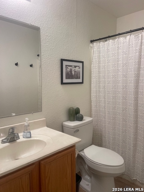 3803 Maverick Crk Road San Antonio, TX 78247 - Photo 9 of 17 a bathroom with a sink a toilet and a mirror