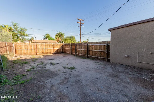 a view of a backyard