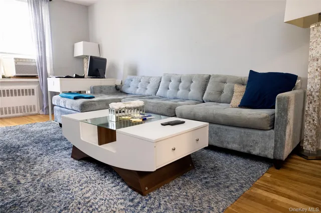 a living room with furniture and a couch