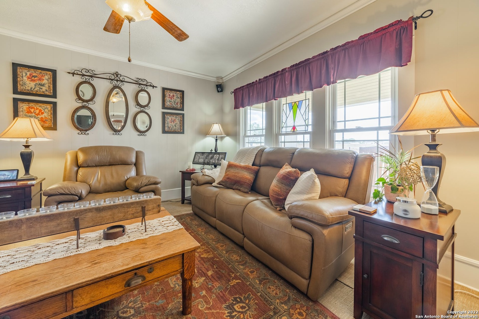 11801 Jim Terrill Road Adkins, TX 78101 - Photo 12 of 46 a living room with furniture and a large window