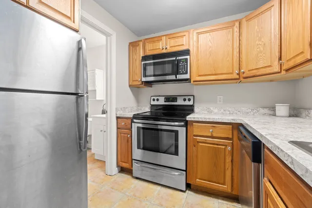 a view of a wooden deck