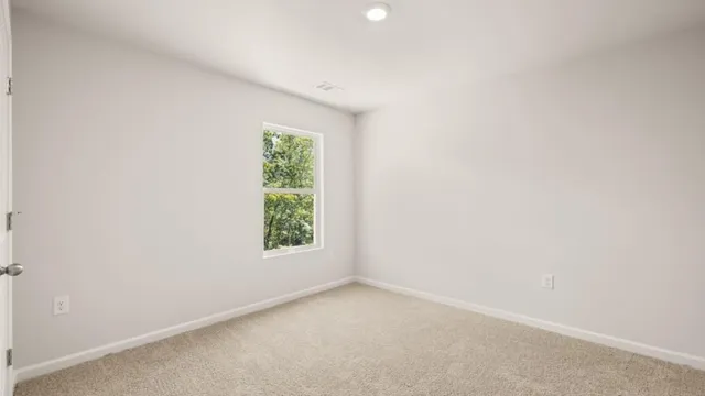 an empty room with a window