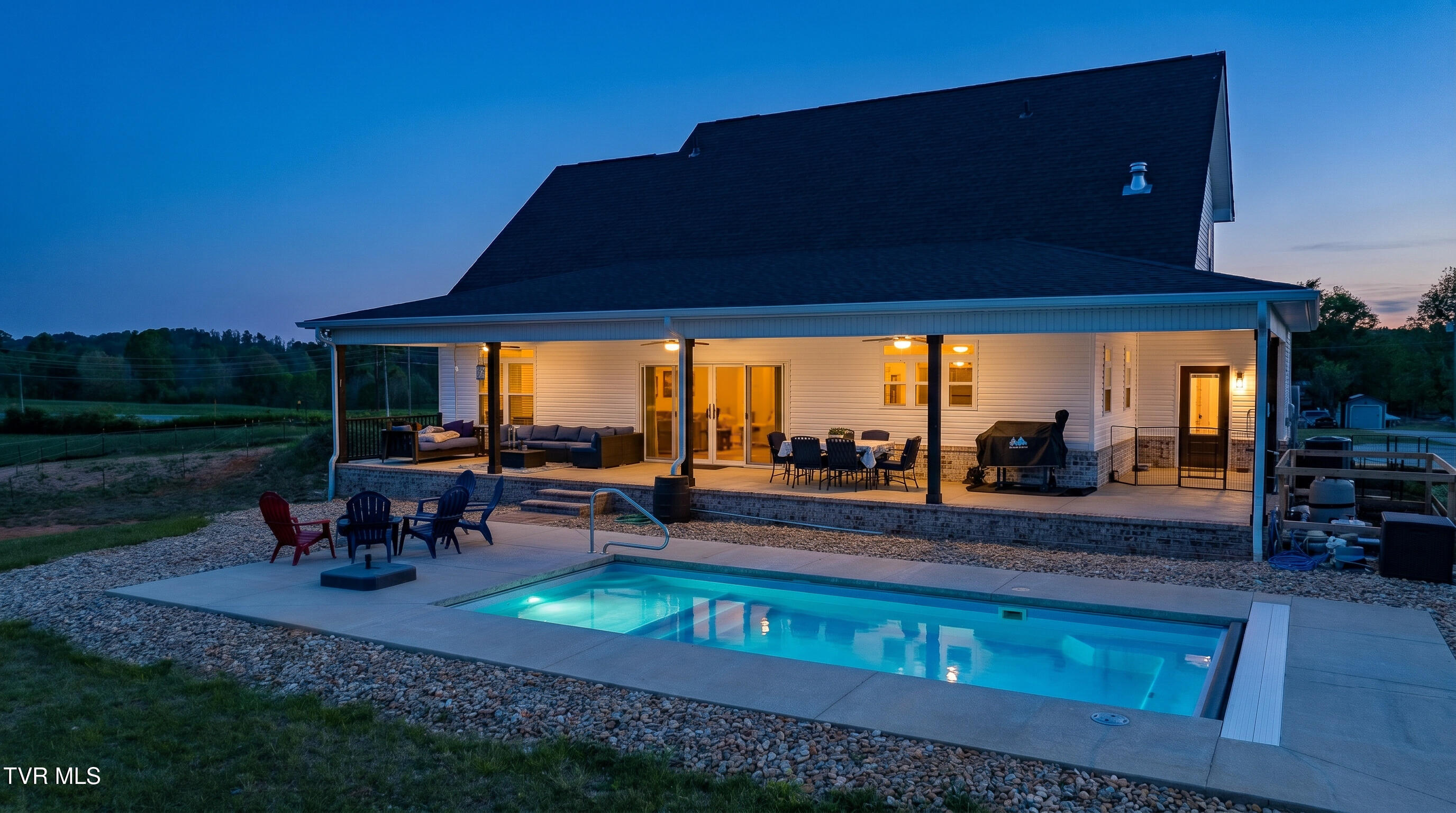186 Berry Ridge Road Jonesborough, TN 37659 - Photo 61 of 73 Pool Twilight Final