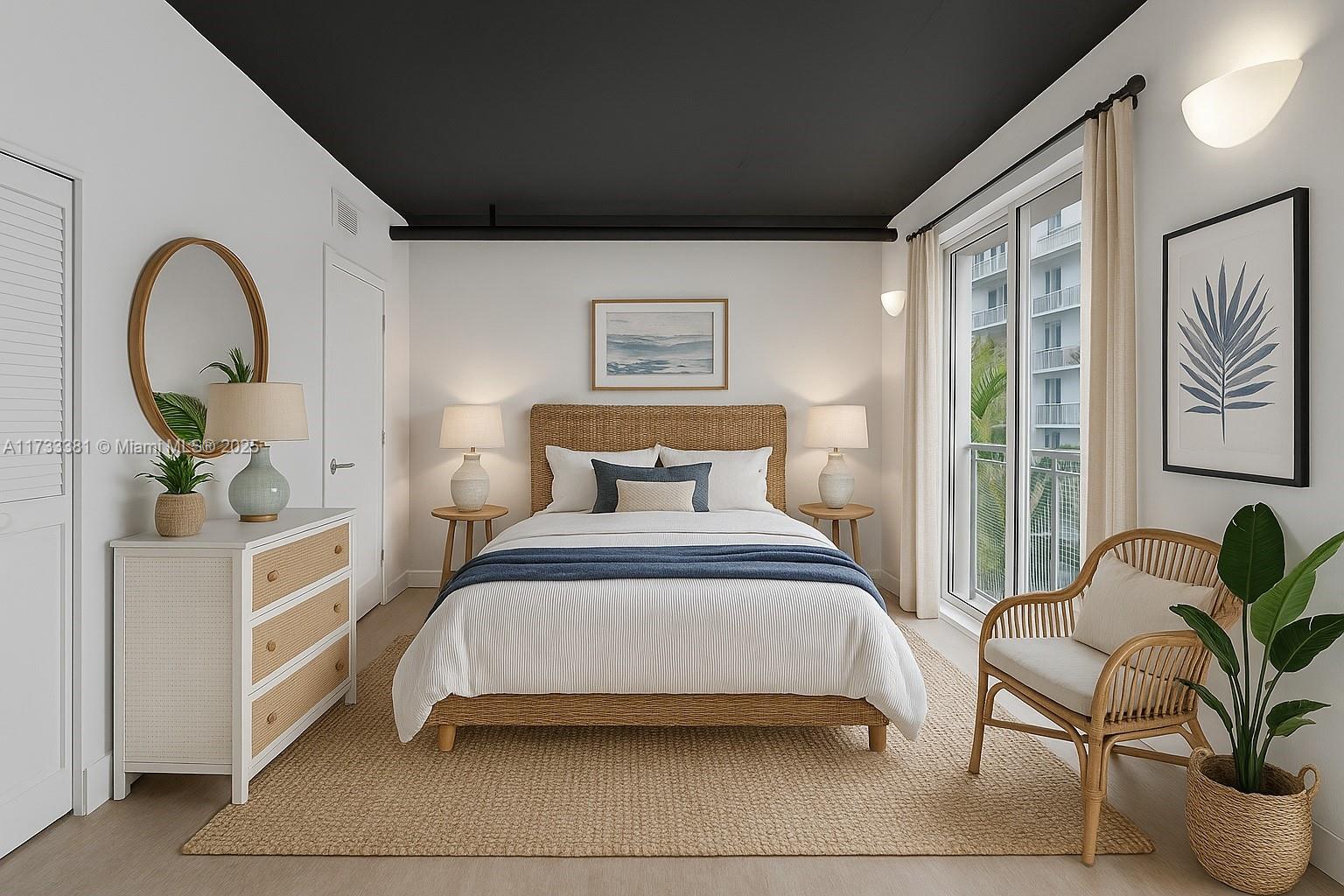 455 Northeast 25th Street, Unit 509 Miami, FL 33137 - Photo 3 of 30 a spacious bedroom with bed and a window